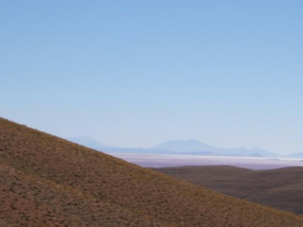 We arrive at the Salt flats - Uyuni Bolivia