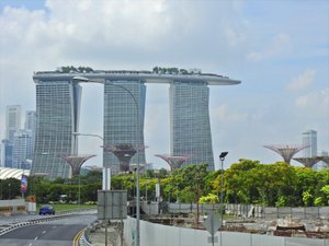 Marina Bay Sands Hotel, yes it is suppose to look like a boat