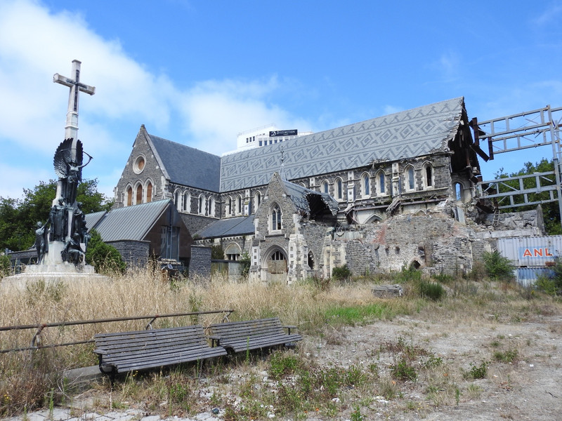 Christchurch Cathedral - earthquake damage from 2012