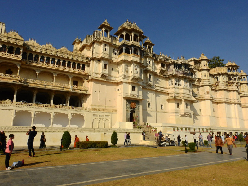 Outside the City Palace in Udaipur