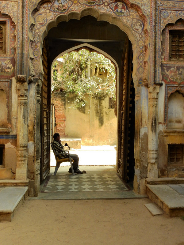 at the entrance of a haveli