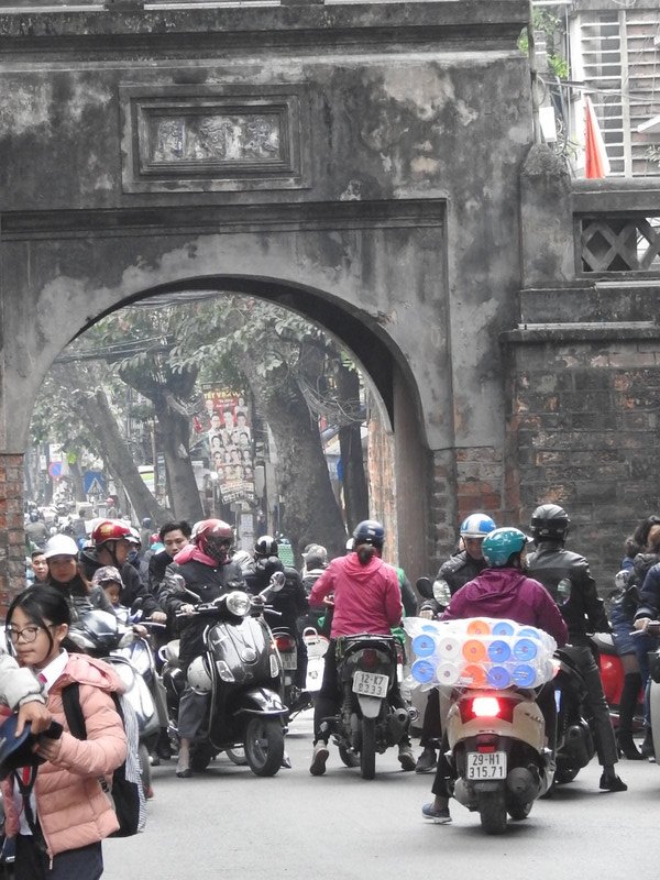 Typical street scene in Hanoi