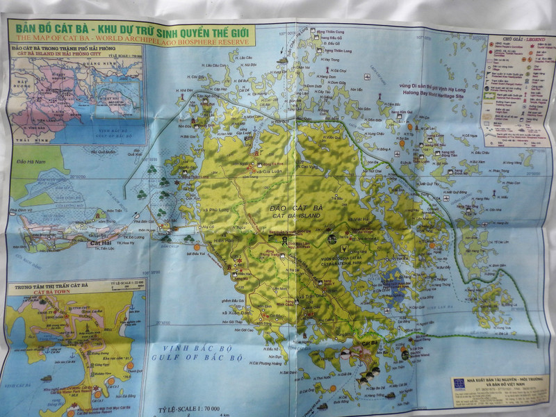 Map of Cat Ba Island and Lan Ha Bay