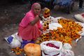 Selling flower offerings in Old Delhi