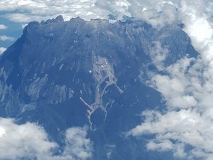 Mt Kinabolu - on our flight to Sandakan