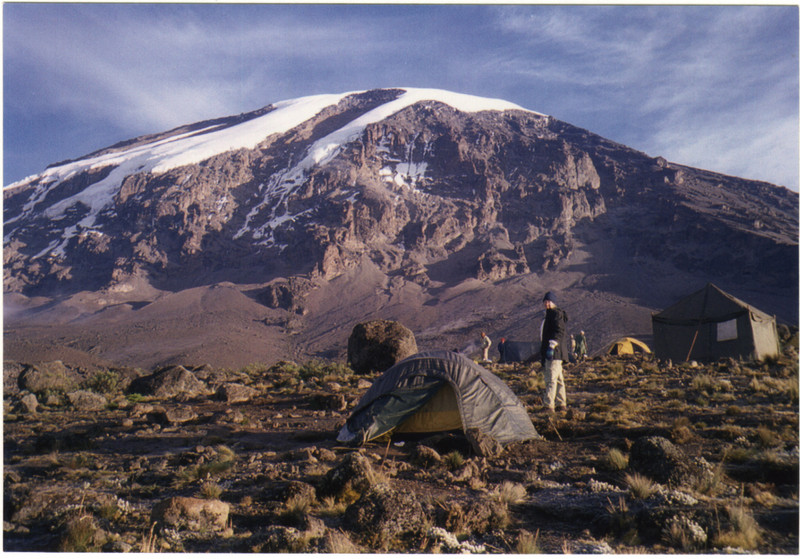 Our campsite with a view of Kili!