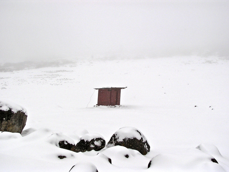 Snowy path to the Outhouse