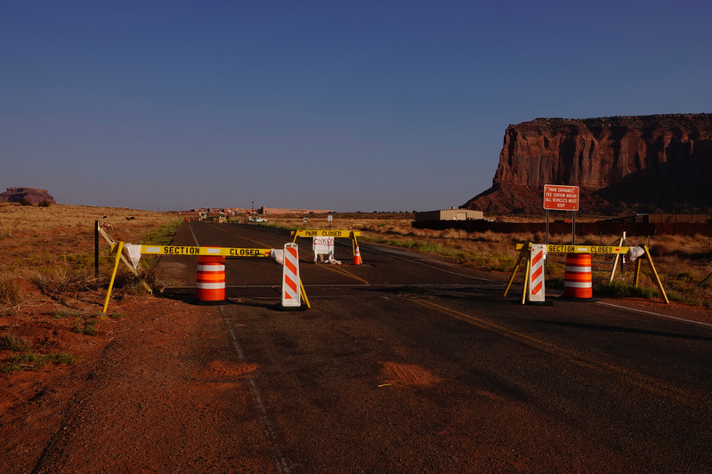 Monument Valley entrance closed