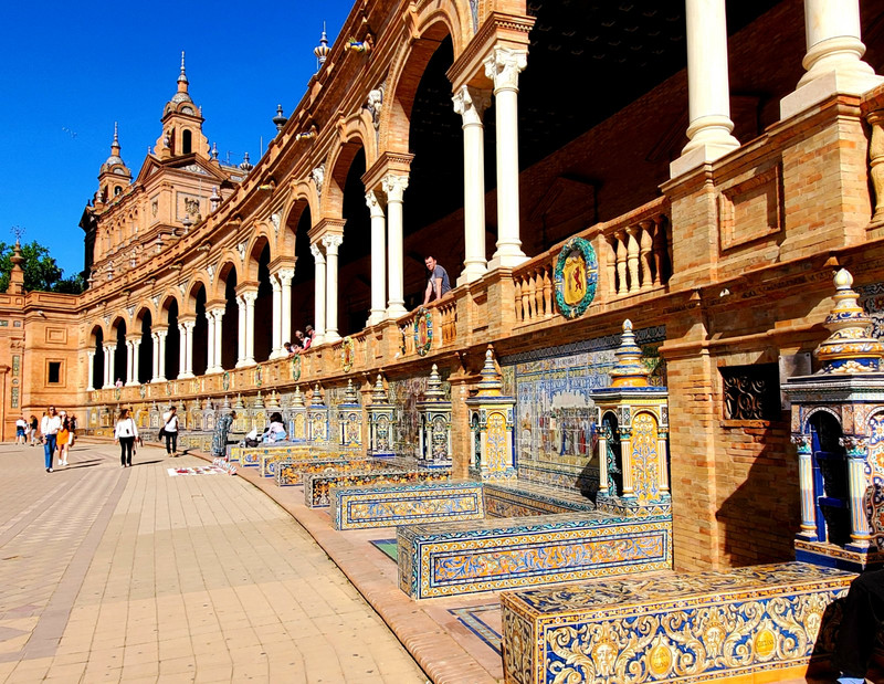 Beautiful tile work at Plaza Espana Seville