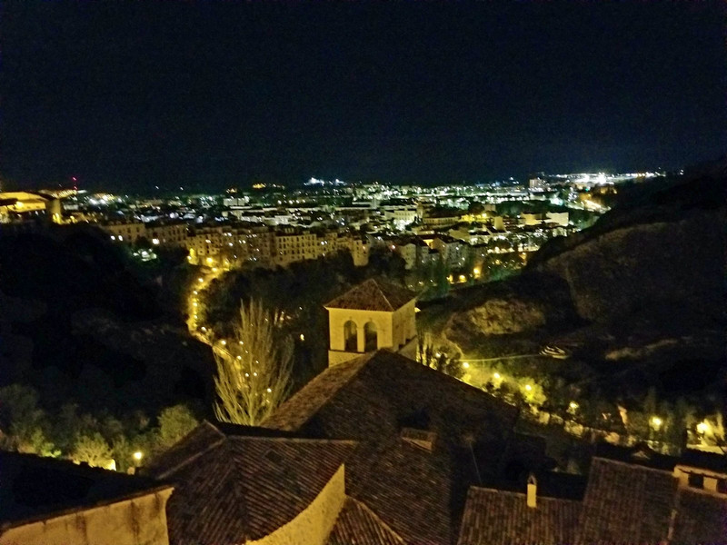 Night view of Cuenca from our apartment 