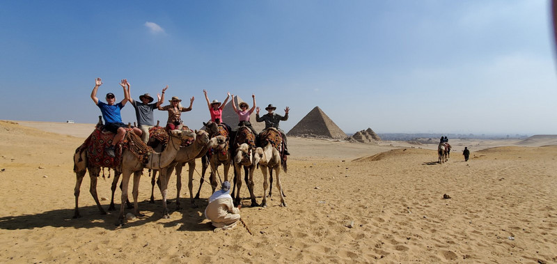 Our camel ride at the Pyramids
