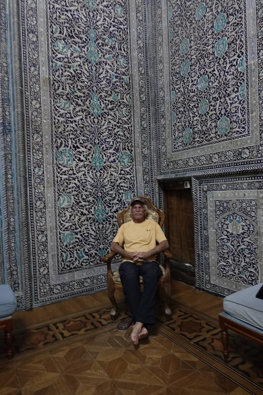 Ed sitting in the sultan's chair