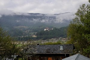 Bumthang Dzong in the distance