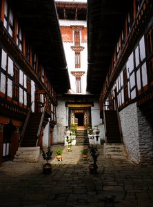 Inside the Bumthang Jayker Dzong (admin building)