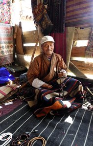 Seller at the traditional handicraft shop