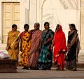 Women enjoying the Taj