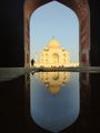 View of the Taj using the water reflection, neat photo trick...