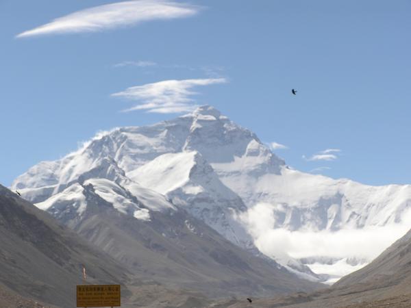 A bird's eye view of Mt Everest