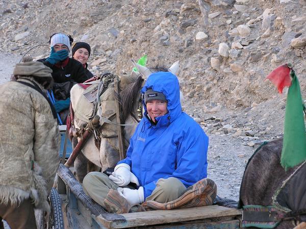 Horse cart ride to Base camp