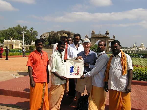 Ed and his new friends in Mysore