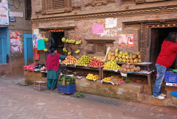 Fruit stand in Bharatapur