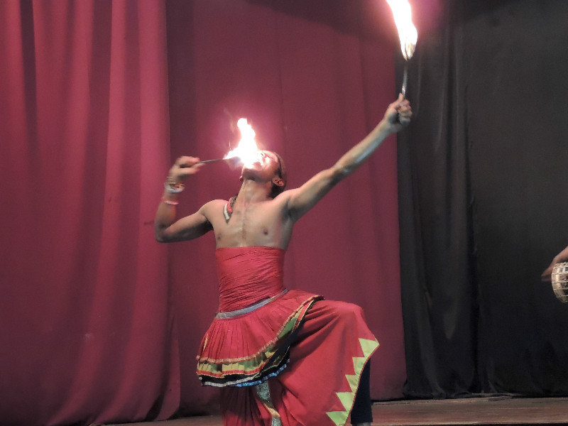 Fire eating part of the cultural perforance