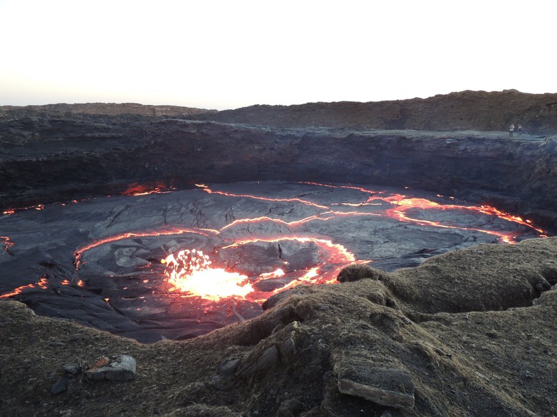 Morning view of the lava lake