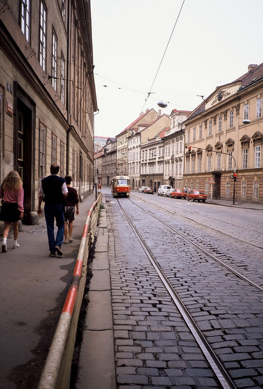 A tram line in Praha