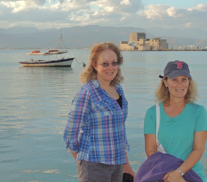 Michele & Patti at the waterfront in Nafplio