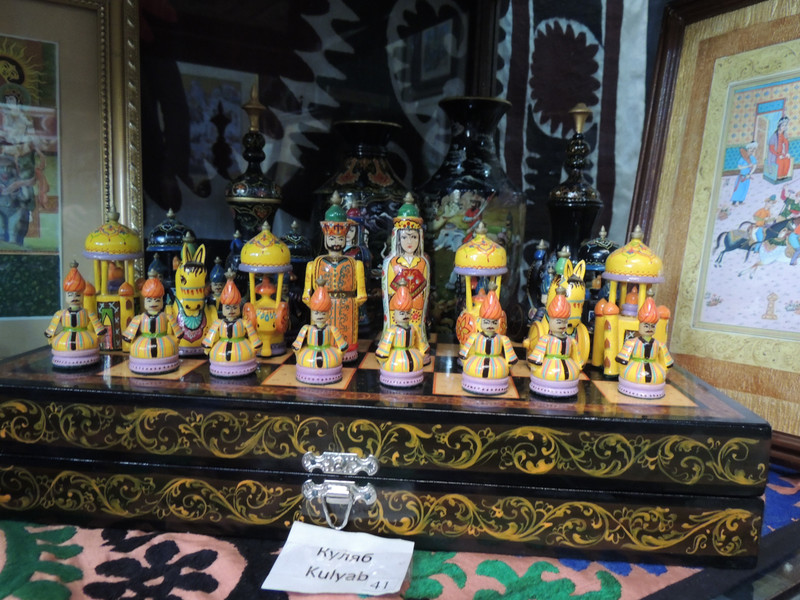 Beautiful hand painted chess set