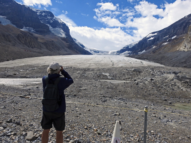 Ed checking out the Columbia Icefield