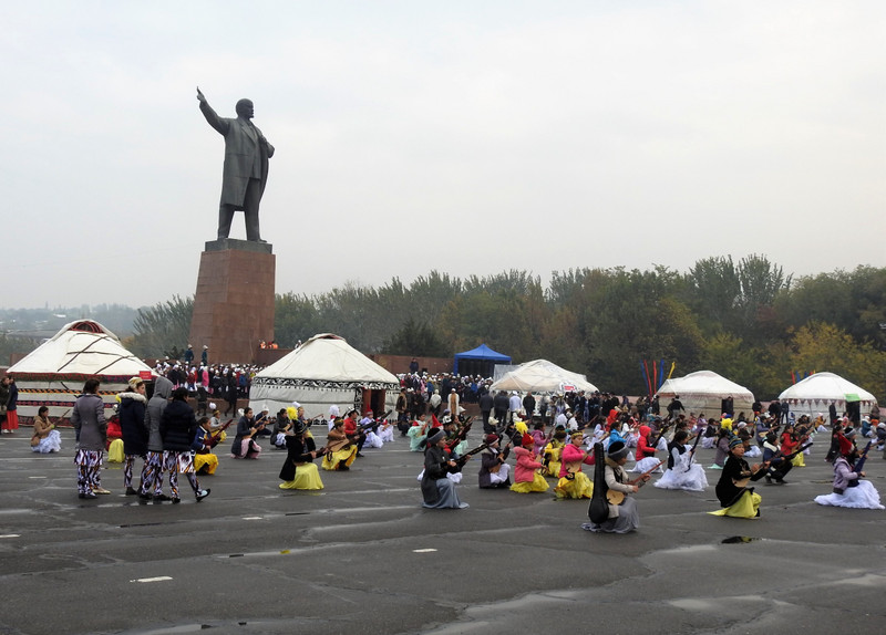 Lenin watching over the square