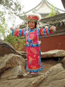 At the Summer Palace in traditional costume