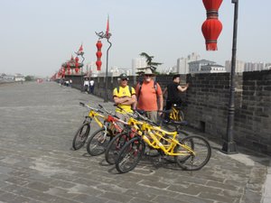 Bike ride on the Xian city wall