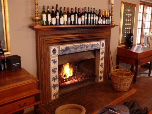 Winery fireplace