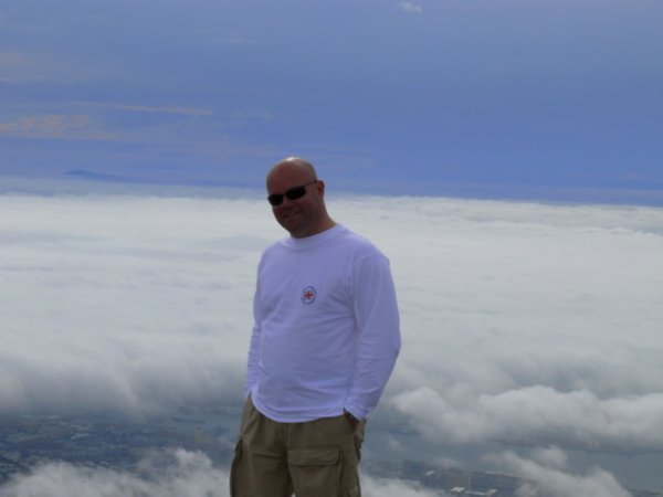 Gary on top of clouds
