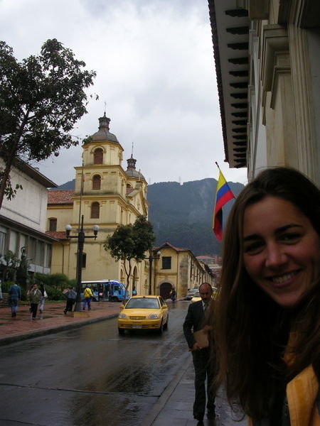 Bogota Street on rainy day