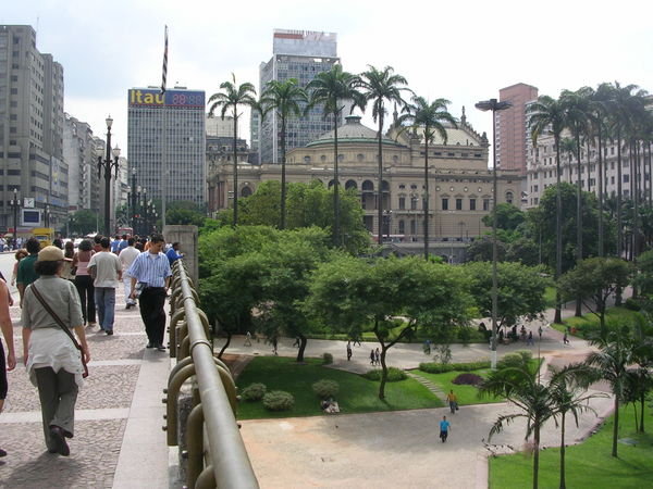 Sao Paolo Boulevard near the Old Opera Theater