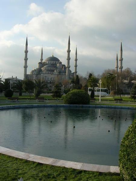 Reflection of Blue Mosque