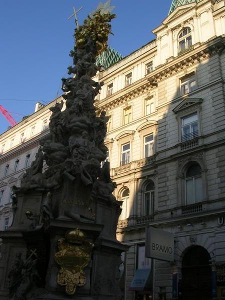 Statue in city center promenade