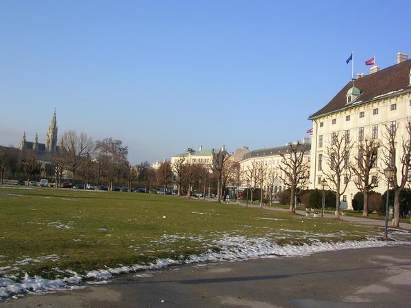  Volksgarten w/ Rathhaus(courthouse) in background