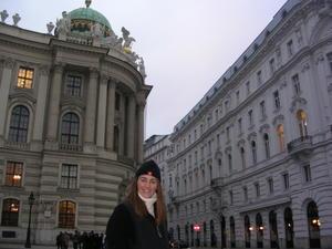 Julia in front of the Hofburg