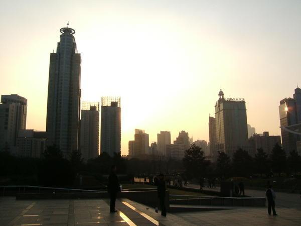 Sunset in peoples square
