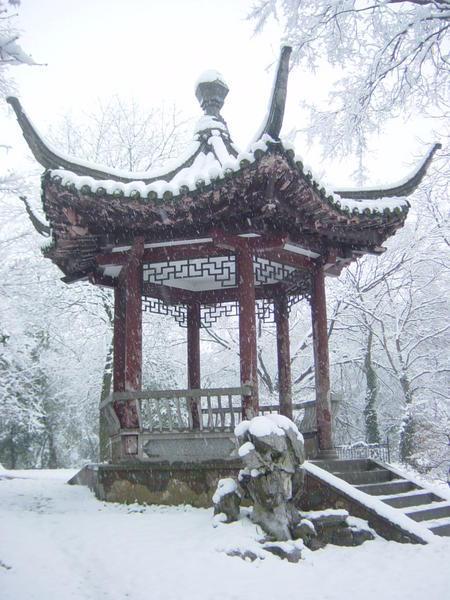Snowy pagoda