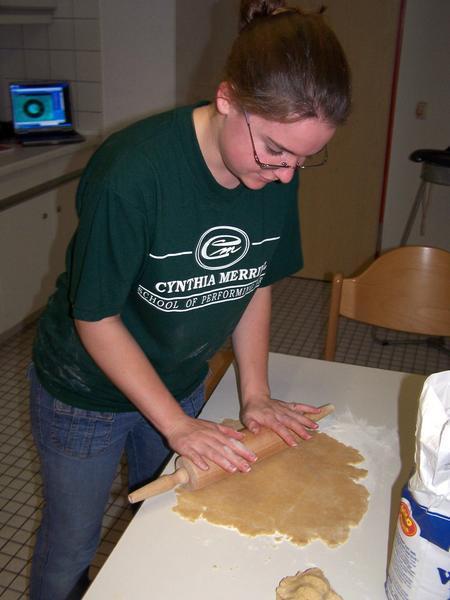 Me making the crust for the Apple Pie