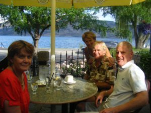 Canada -Peachland by the lake at the German Restaurant