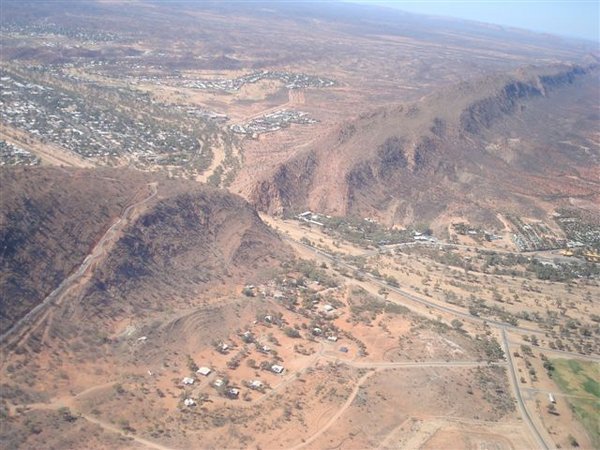 Approaching The Gap at Alice Springs on our flight from Darwin to Alice