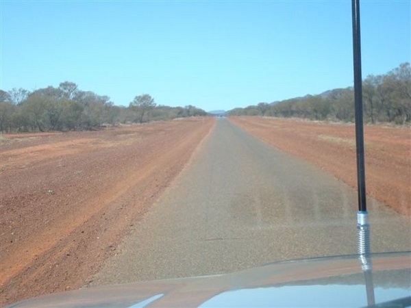 One lane road from Alice to Gemtree NT