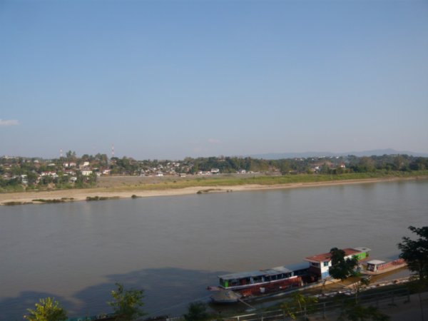 Lookking Across The Mekong River Into Lao