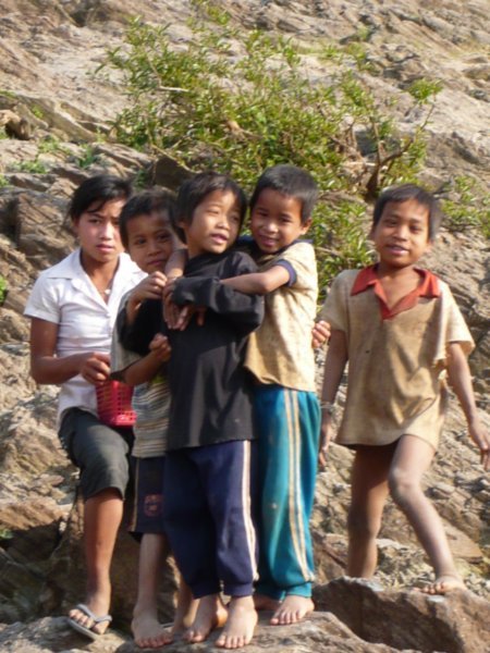 Village Kids Along The Mekong Banks